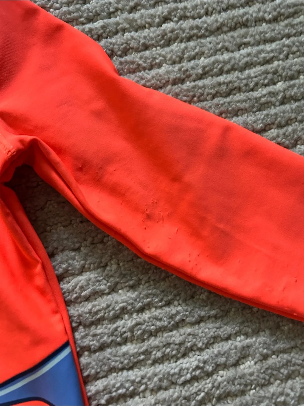 Kids Orange & Blue Shark Rash Guard Swim Set